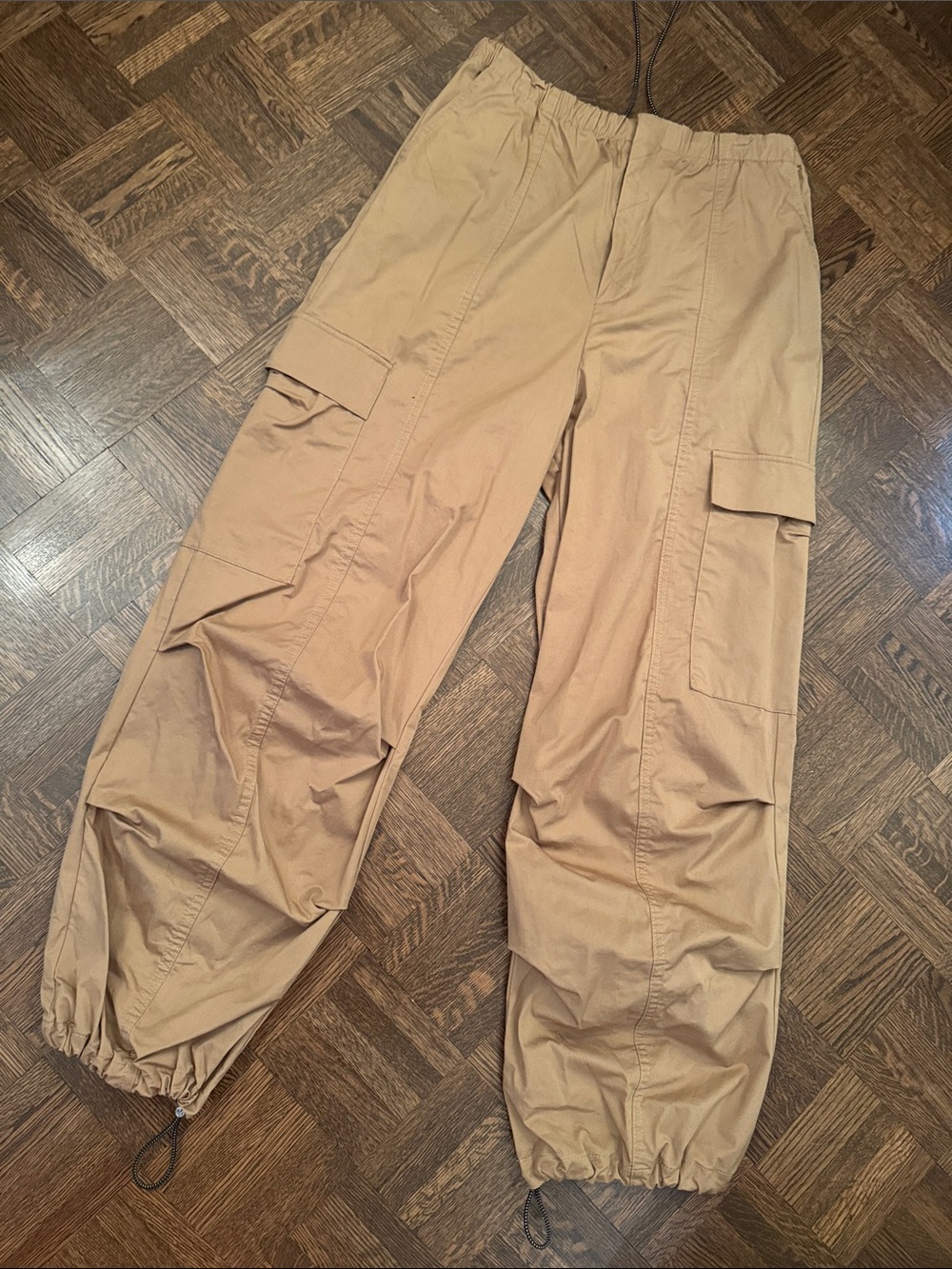 Zara Tan Cargo Jogger Pants size XS
